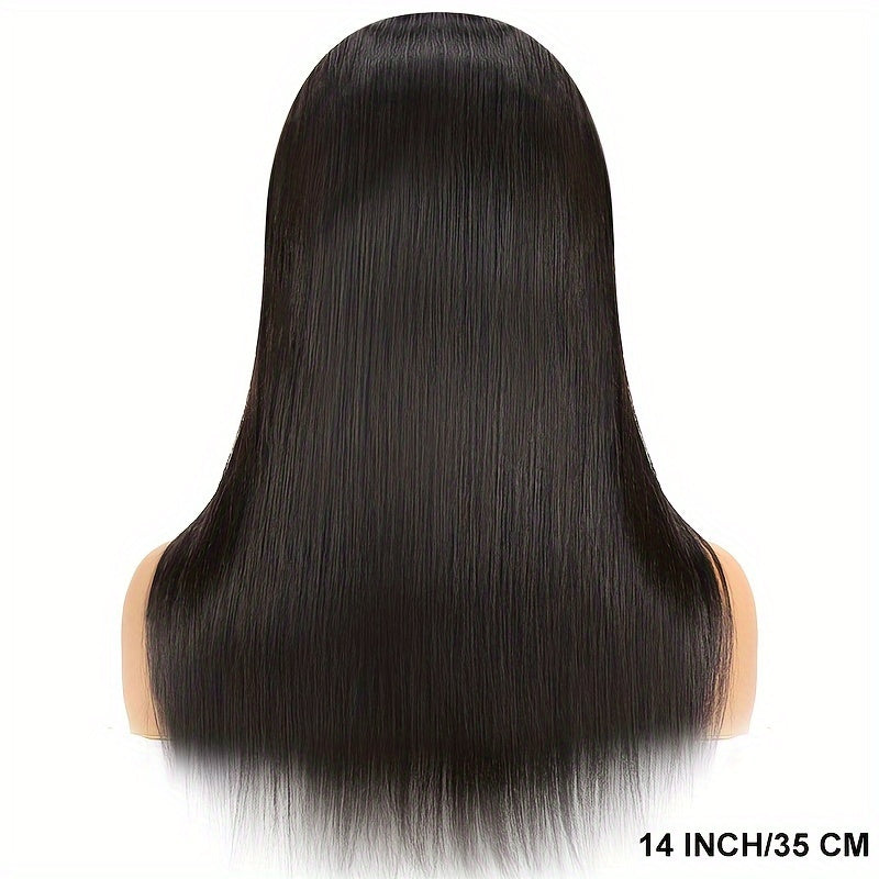 Luxurious 150% Density Human Hair Wig - Natural Looking Straight Hair with 4x4 HD Transparent Lace Front for Easy Styling, Ideal for Daily Wear & Special Occasions