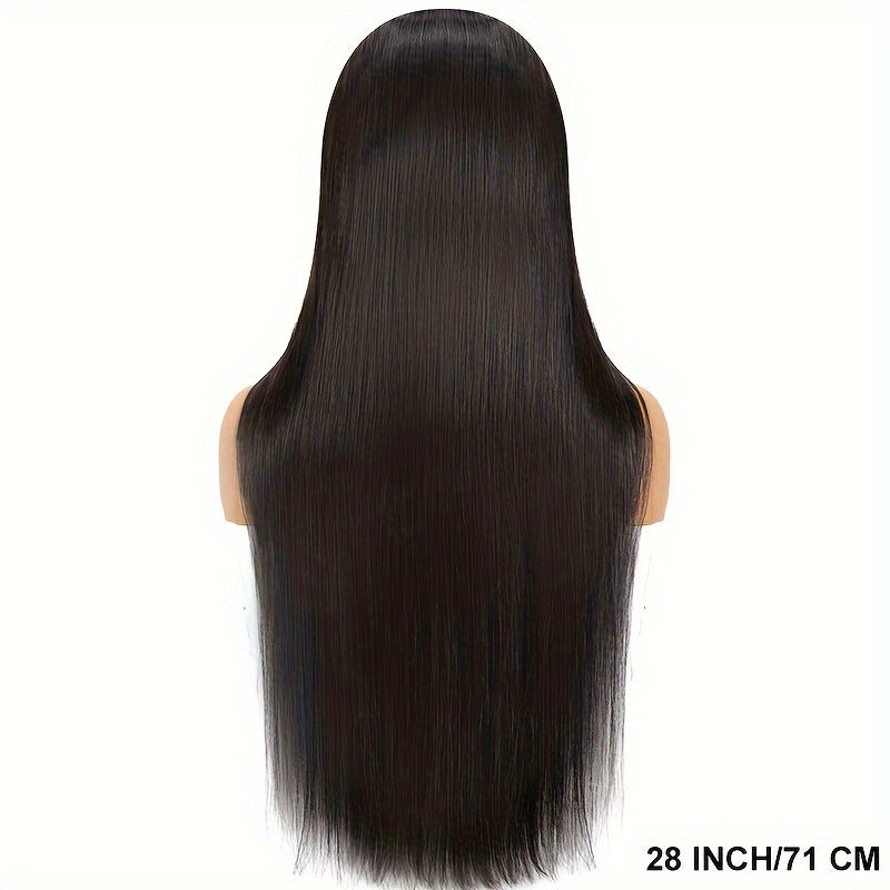 Luxurious 150% Density Human Hair Wig - Natural Looking Straight Hair with 4x4 HD Transparent Lace Front for Easy Styling, Ideal for Daily Wear & Special Occasions