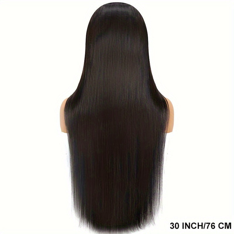 Luxurious 150% Density Human Hair Wig - Natural Looking Straight Hair with 4x4 HD Transparent Lace Front for Easy Styling, Ideal for Daily Wear & Special Occasions