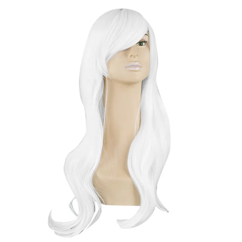 Long Pink Wig | Wig with Red Ribbon & Wig Cap by SmoothWigs - Smooth Wigs