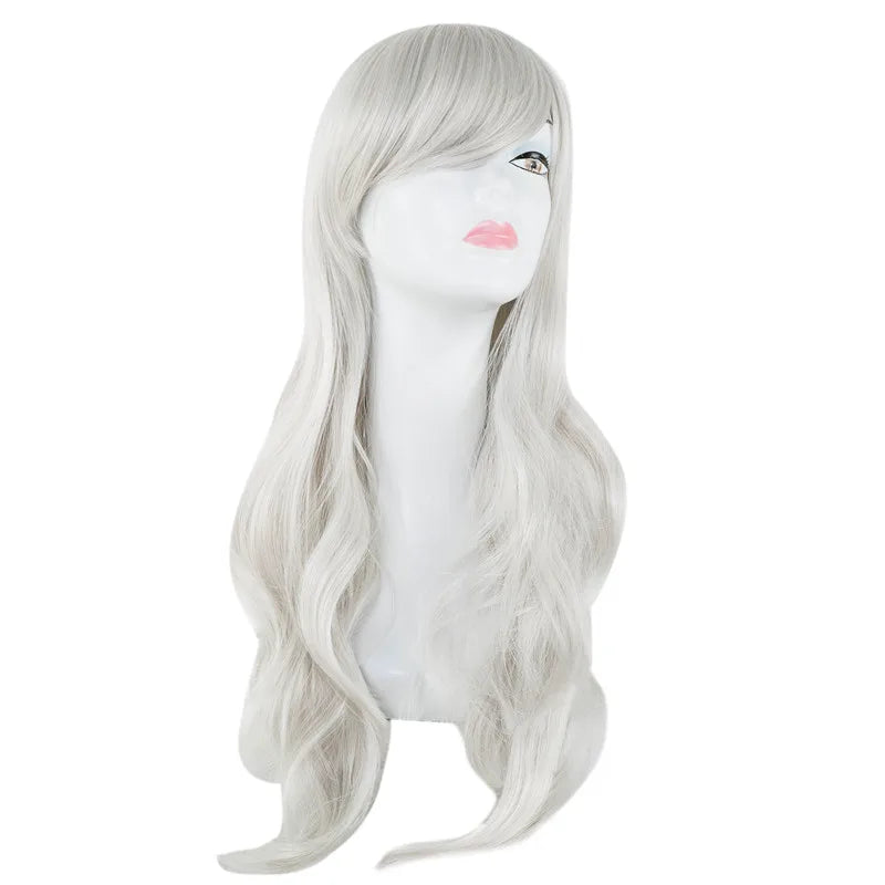 Long Pink Wig | Wig with Red Ribbon & Wig Cap by SmoothWigs - Smooth Wigs
