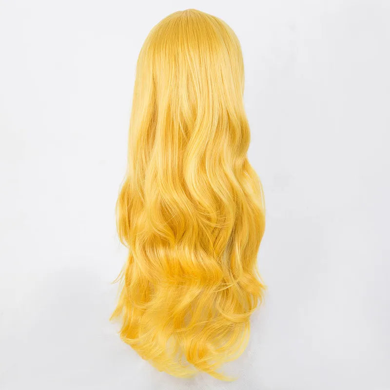 Long Pink Wig | Wig with Red Ribbon & Wig Cap by SmoothWigs - Smooth Wigs