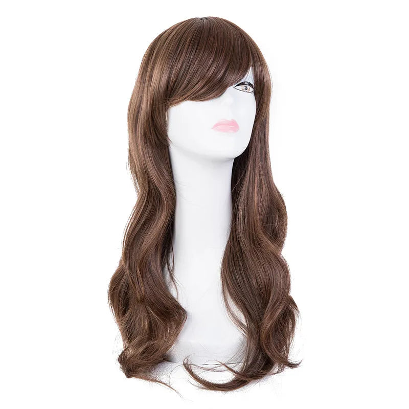 Long Pink Wig | Wig with Red Ribbon & Wig Cap by SmoothWigs - Smooth Wigs