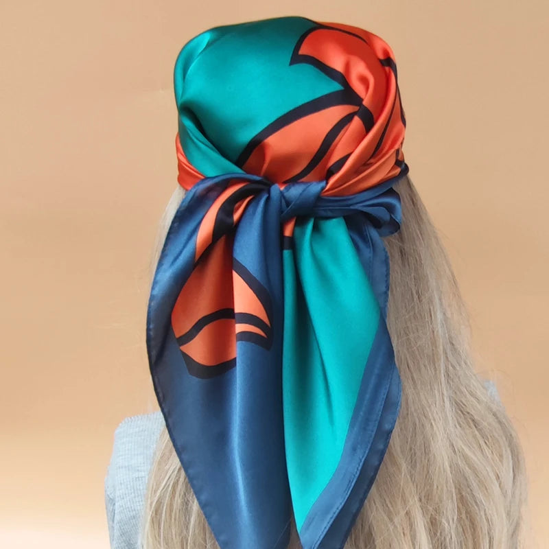 Luxury 70x70cm Silk Hijab | Sunscreen Beach Kerchief for Women | 2024 New Style Headscarf for All Seasons - Smooth Wigs