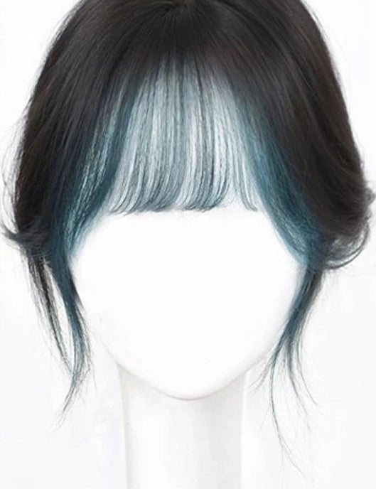 Synthetic Full Bangs Wig | Eight-Character Bangs Hairpiece for Women | Cover White Hair with Natural-Looking Top Wig by SmoothWigs - Smooth Wigs