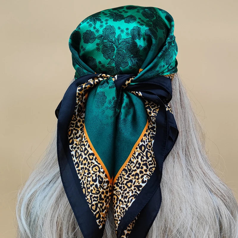 Luxury 70x70cm Silk Hijab | Sunscreen Beach Kerchief for Women | 2024 New Style Headscarf for All Seasons - Smooth Wigs