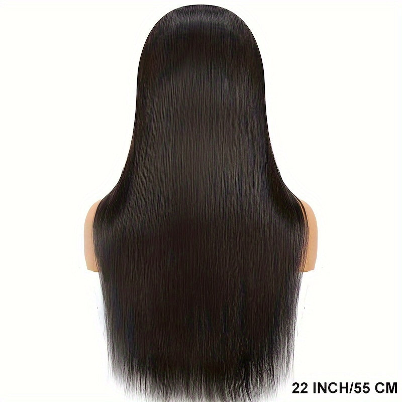Luxurious 150% Density Human Hair Wig - Natural Looking Straight Hair with 4x4 HD Transparent Lace Front for Easy Styling, Ideal for Daily Wear & Special Occasions