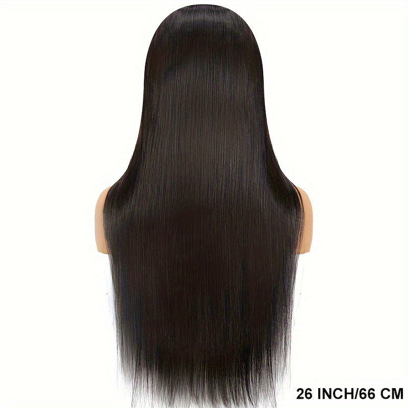Luxurious 150% Density Human Hair Wig - Natural Looking Straight Hair with 4x4 HD Transparent Lace Front for Easy Styling, Ideal for Daily Wear & Special Occasions