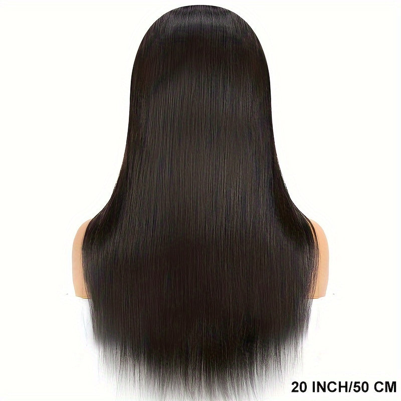 Luxurious 150% Density Human Hair Wig - Natural Looking Straight Hair with 4x4 HD Transparent Lace Front for Easy Styling, Ideal for Daily Wear & Special Occasions
