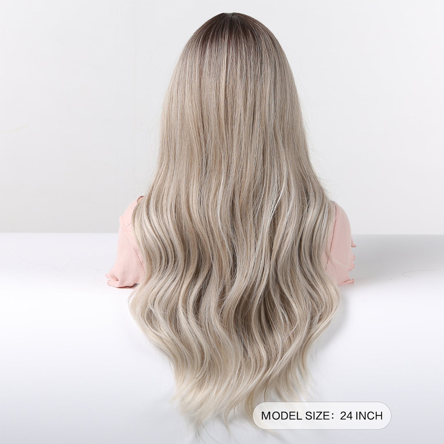 Women's 24 Inch Light Brown Coily Synthetic Wig - Glueless Monofilament Cap, 150% Density, Heat Resistant, Alcohol Free, Hair Volumizing