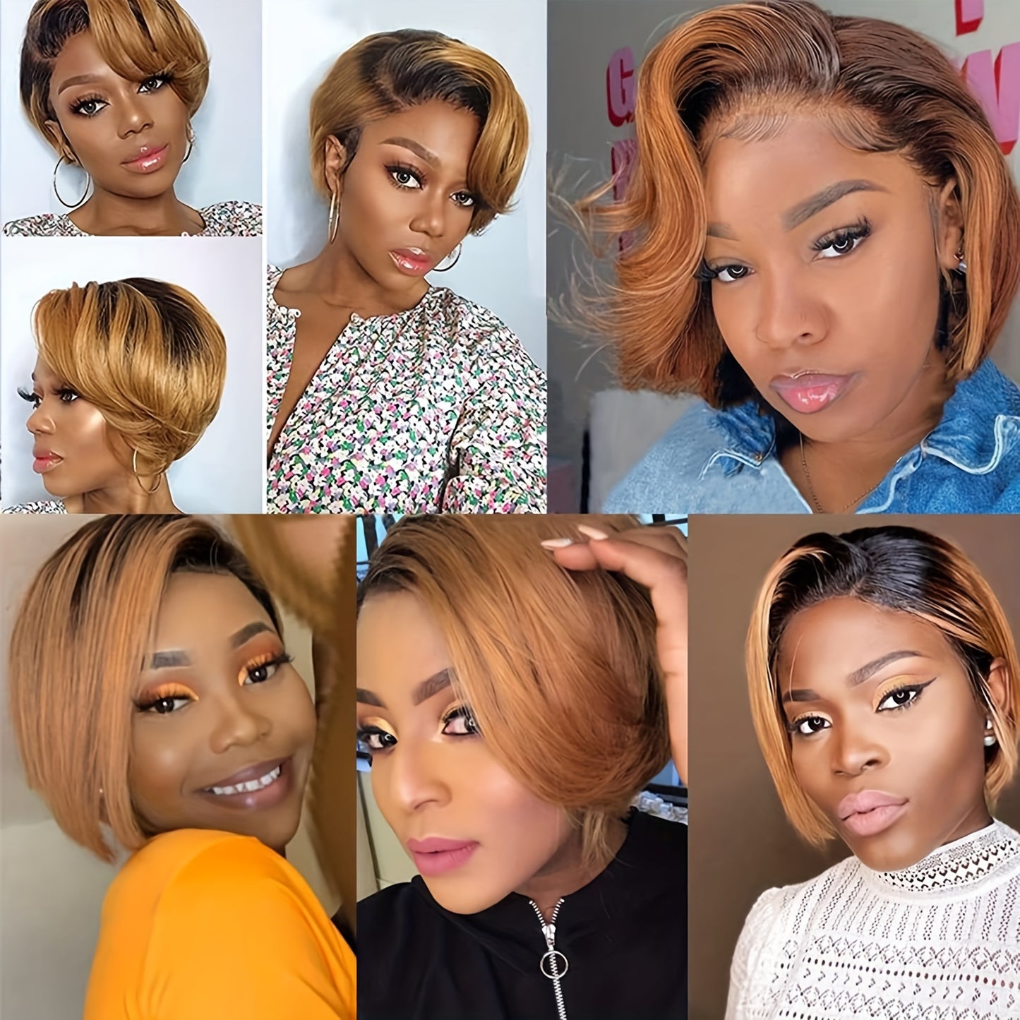Luxury 180% Density Human Hair Wig - Sleek Pixie Cut Bob, 13x4 Lace Front, Ideal for Daily Wear & Stylish Events