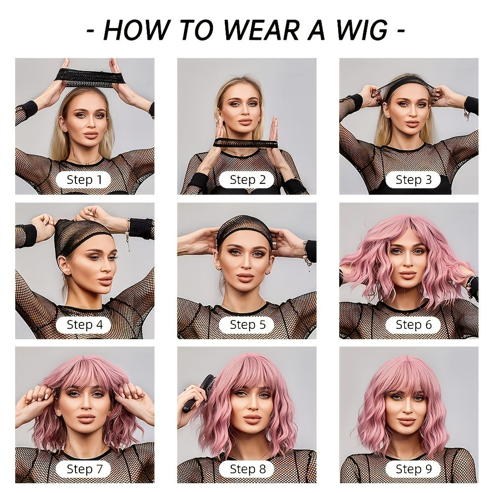 Long Ombre Blonde Hair Wig Natural Looking Layered Wavy Wigs For Women Heat Resistant Hair Wig Cosplay Party Synthetic Wig