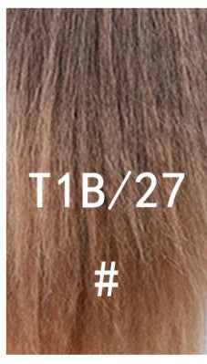 16-Inch Kinky Straight Hairpiece | natural Ponytail Extension with Drawstring &amp; Two Plastic Combs | Easy Wrap-Around Tail Style - Smooth Wigs