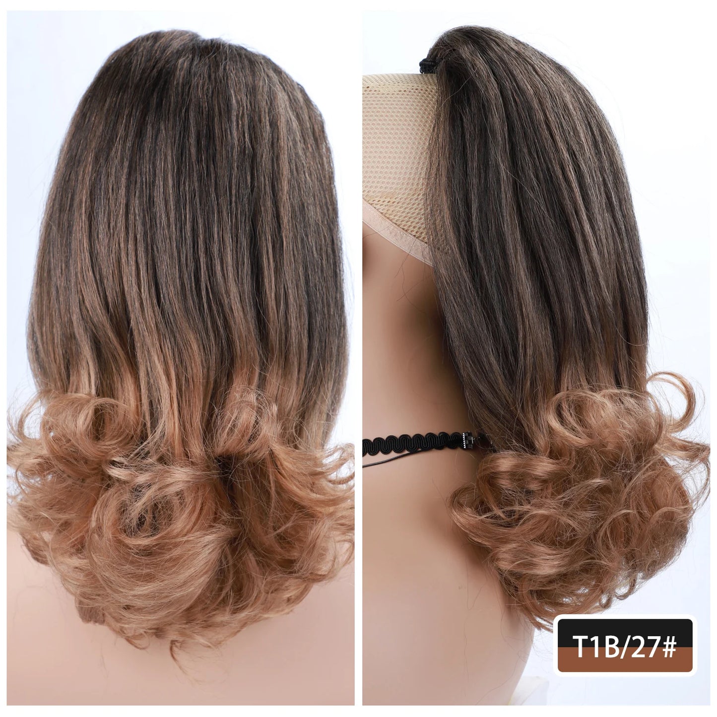 16-Inch Kinky Straight Hairpiece | natural Ponytail Extension with Drawstring &amp; Two Plastic Combs | Easy Wrap-Around Tail Style - Smooth Wigs