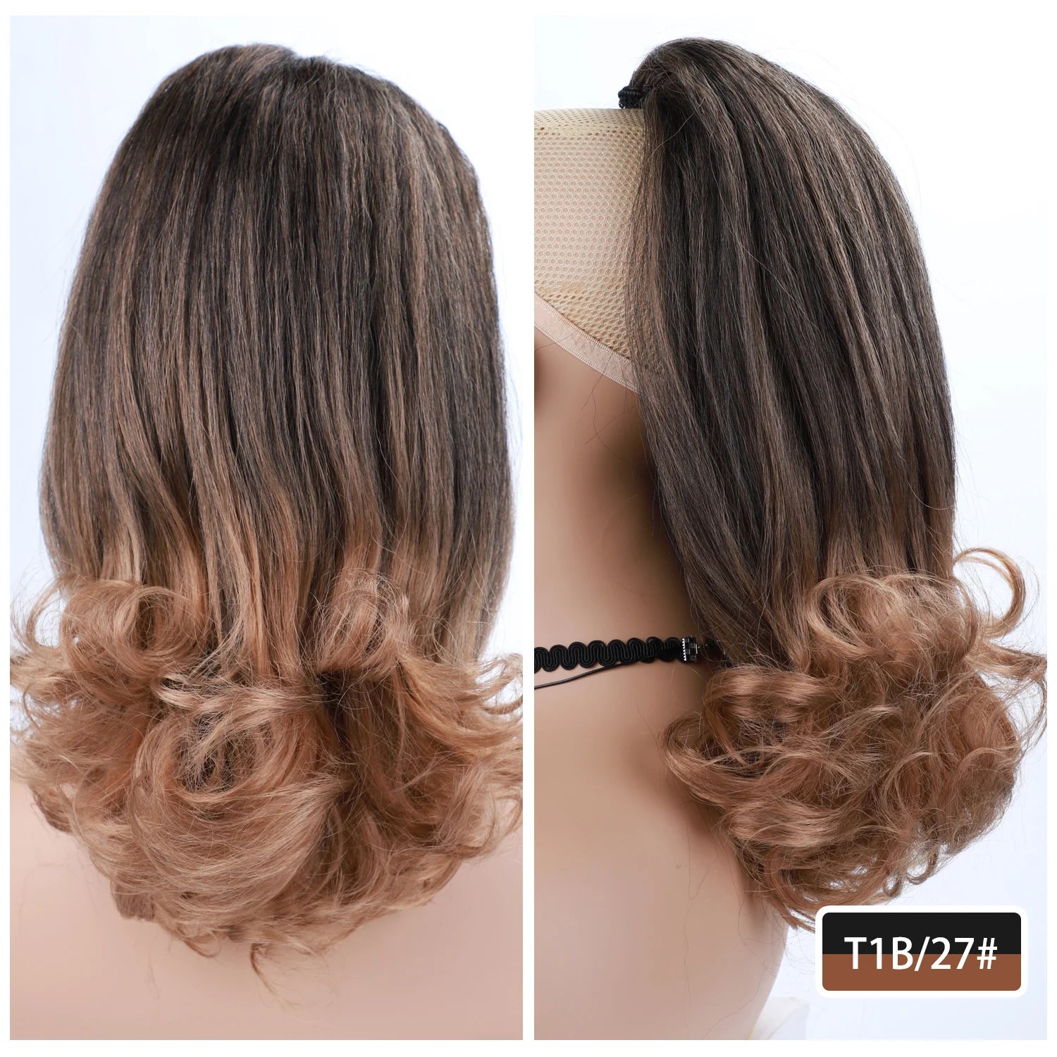 16-Inch Kinky Straight Hairpiece | natural Ponytail Extension with Drawstring &amp; Two Plastic Combs | Easy Wrap-Around Tail Style - Smooth Wigs