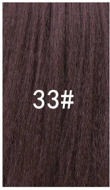 16-Inch Kinky Straight Hairpiece | natural Ponytail Extension with Drawstring &amp; Two Plastic Combs | Easy Wrap-Around Tail Style - Smooth Wigs