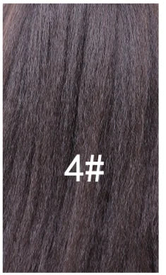 16-Inch Kinky Straight Hairpiece | natural Ponytail Extension with Drawstring &amp; Two Plastic Combs | Easy Wrap-Around Tail Style - Smooth Wigs