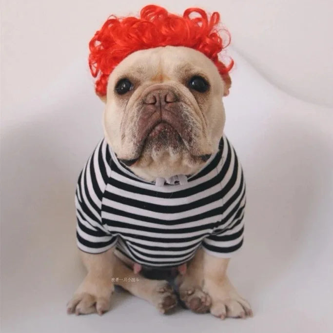 Funny Pet Wigs for Cosplay | Dog &Cat Cross-Dressing Hats | Perfect for Halloween &amp; Christmas - Smooth Wigs
