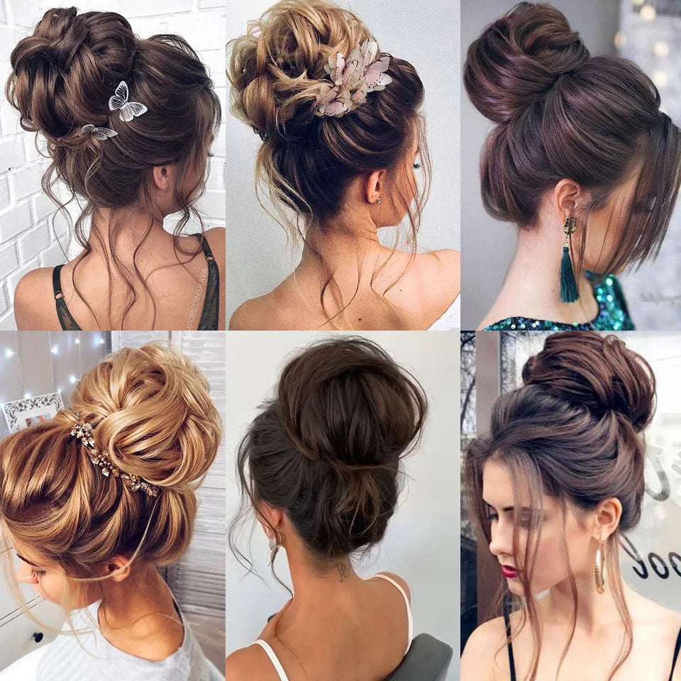 Chignon Messy Bun | Wavy Curly Claw Clip Hairpiece | Ponytail Extensions for Women - Smooth Wigs