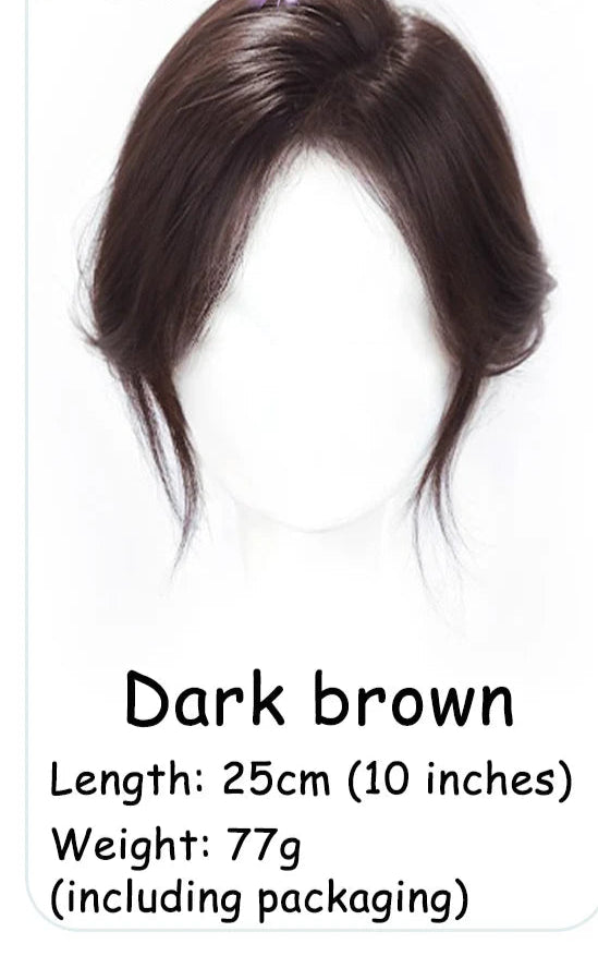 Synthetic Full Bangs Wig | Eight-Character Bangs Hairpiece for Women | Cover White Hair with Natural-Looking Top Wig by SmoothWigs - Smooth Wigs