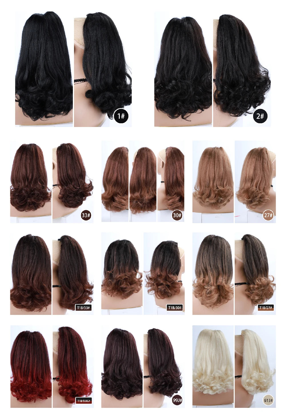 16-Inch Kinky Straight Hairpiece | natural Ponytail Extension with Drawstring &amp; Two Plastic Combs | Easy Wrap-Around Tail Style - Smooth Wigs