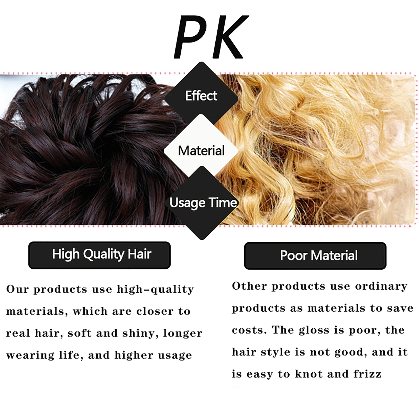 Chignon Messy Bun | Wavy Curly Claw Clip Hairpiece | Ponytail Extensions for Women - Smooth Wigs