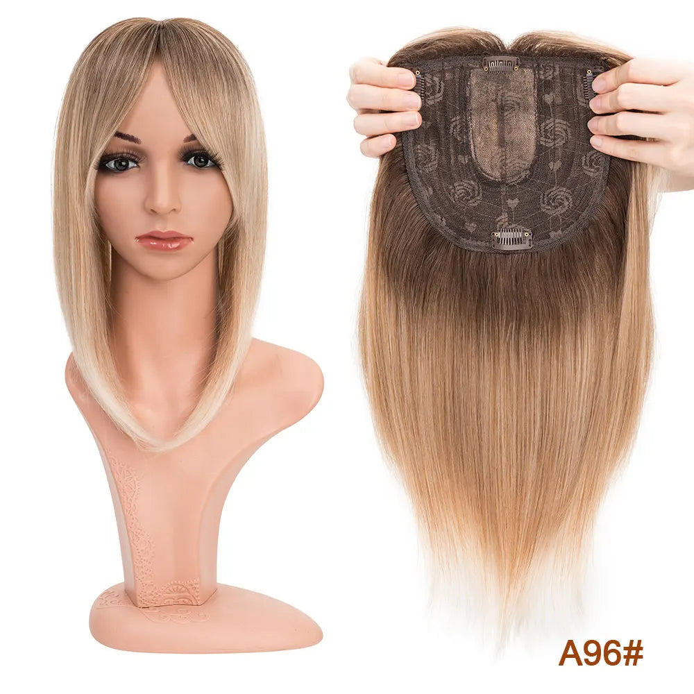 Benehair 14'' &amp; 18'' Synthetic Hair Toppers with Bangs | 6x6 Clip-In Top Hairpiece | Long Straight Wig Extensions for Women by SmoothWigs - Smooth Wigs