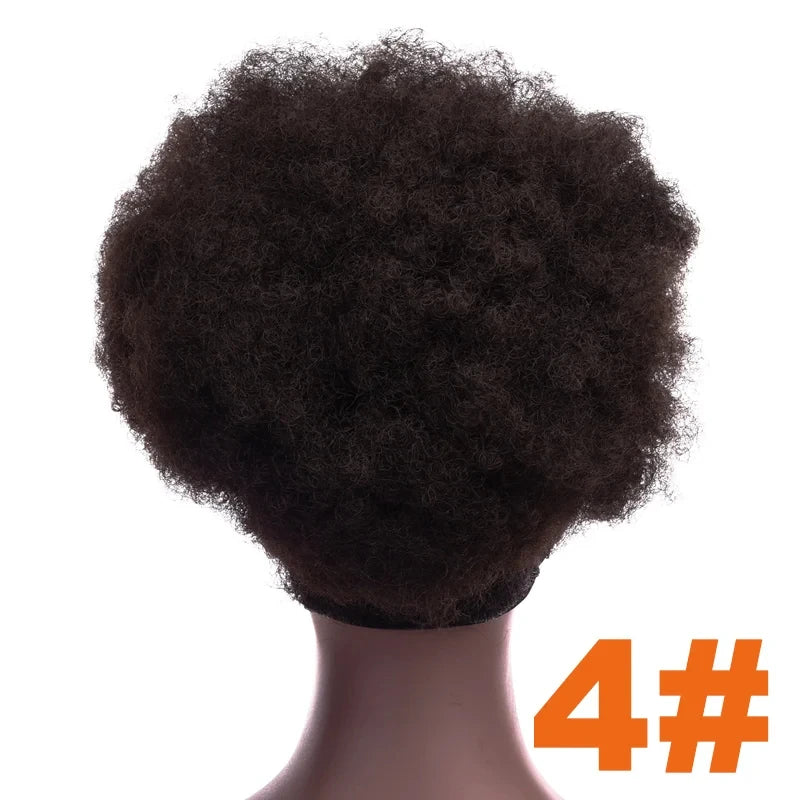 Large Afro Puff Ponytail | Kinky Curly Hair Bun with Drawstring &amp; Clips | Updo Extensions for Black Women - Smooth Wigs