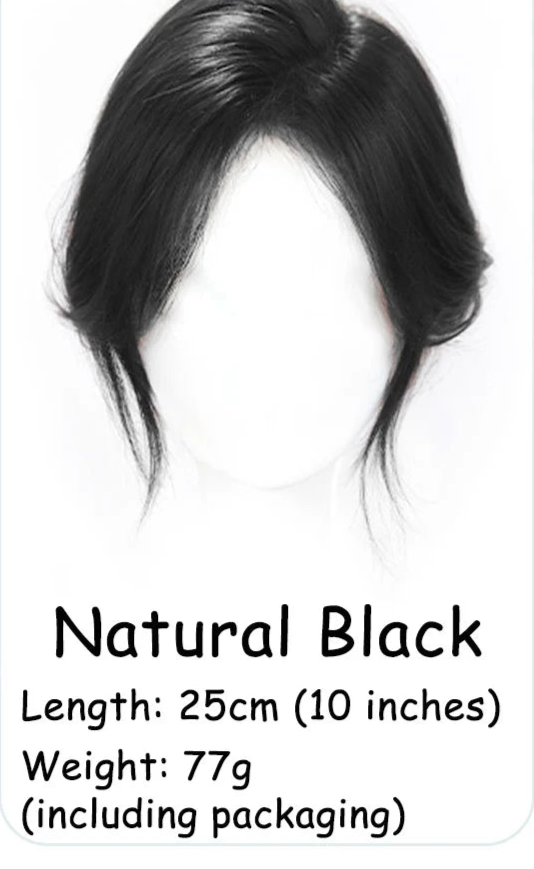 Synthetic Full Bangs Wig | Eight-Character Bangs Hairpiece for Women | Cover White Hair with Natural-Looking Top Wig by SmoothWigs - Smooth Wigs
