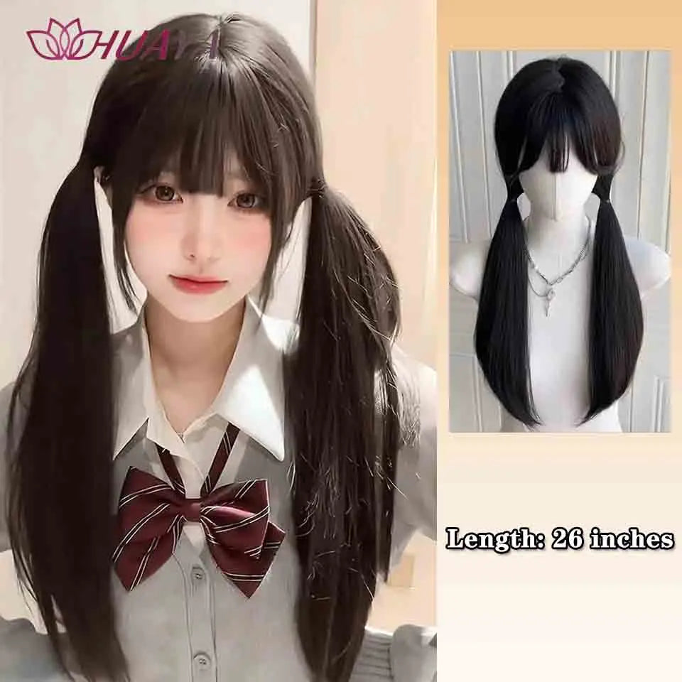 Long Curly White Gold Wig | Full Head Eight-Character Bangs | Nautral Wig with Big Waves by SmoothWigs - Smooth Wigs