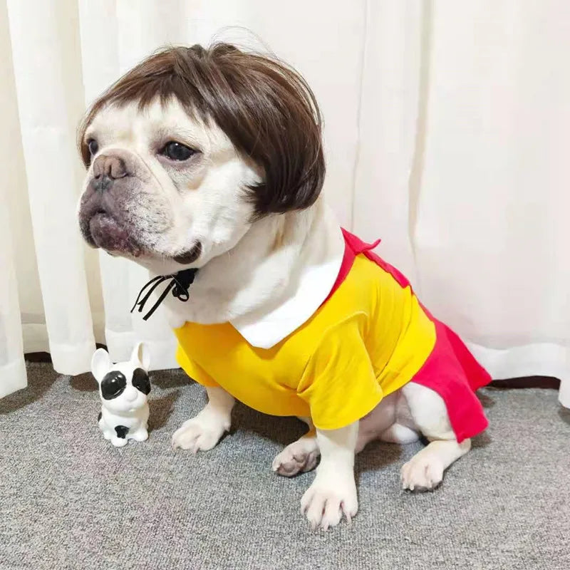 Funny Pet Wigs for Cosplay | Dog &Cat Cross-Dressing Hats | Perfect for Halloween &amp; Christmas - Smooth Wigs