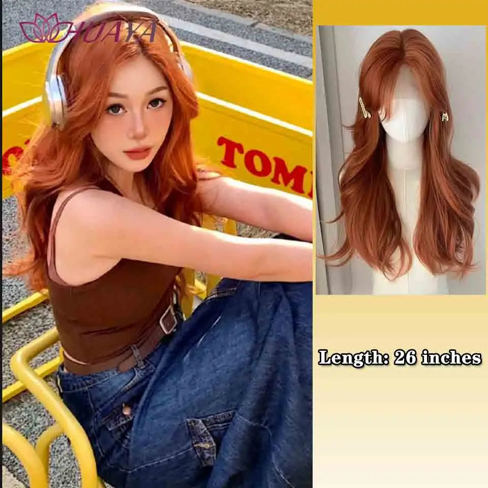 Long Curly White Gold Wig | Full Head Eight-Character Bangs | Nautral Wig with Big Waves by SmoothWigs - Smooth Wigs
