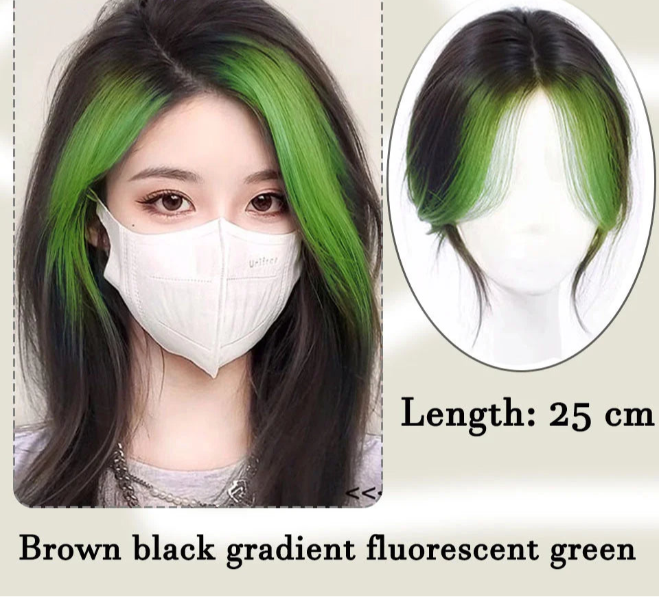 Synthetic Full Bangs Wig | Eight-Character Bangs Hairpiece for Women | Cover White Hair with Natural-Looking Top Wig by SmoothWigs - Smooth Wigs