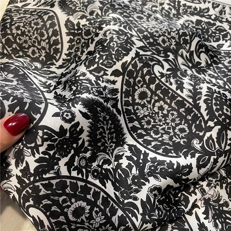Paisley Print Square Scarf | Soft Satin Bandana &amp; Vintage Head Wrap | Windproof Beach Shawl - Smooth Wigs