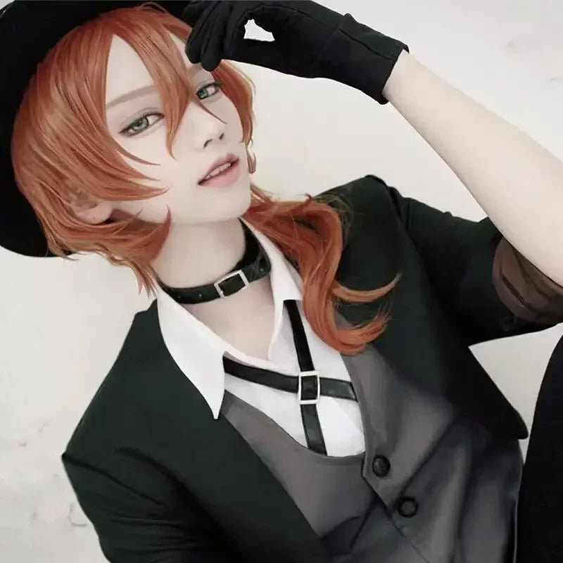 Chuya Nakahara Cosplay Wig | Bungo Stray Dogs Anime Wig | Heat-Resistant Synthetic Hair for Cosplay &amp; Costumes - Smooth Wigs