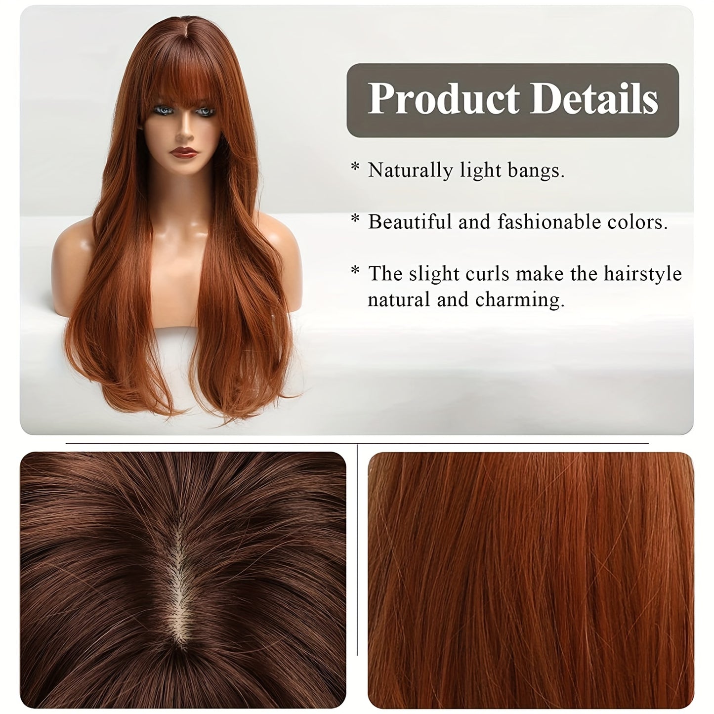 Sleek and Stylish Synthetic Wig with Bangs - Perfect for Beginners and Everyday Wear