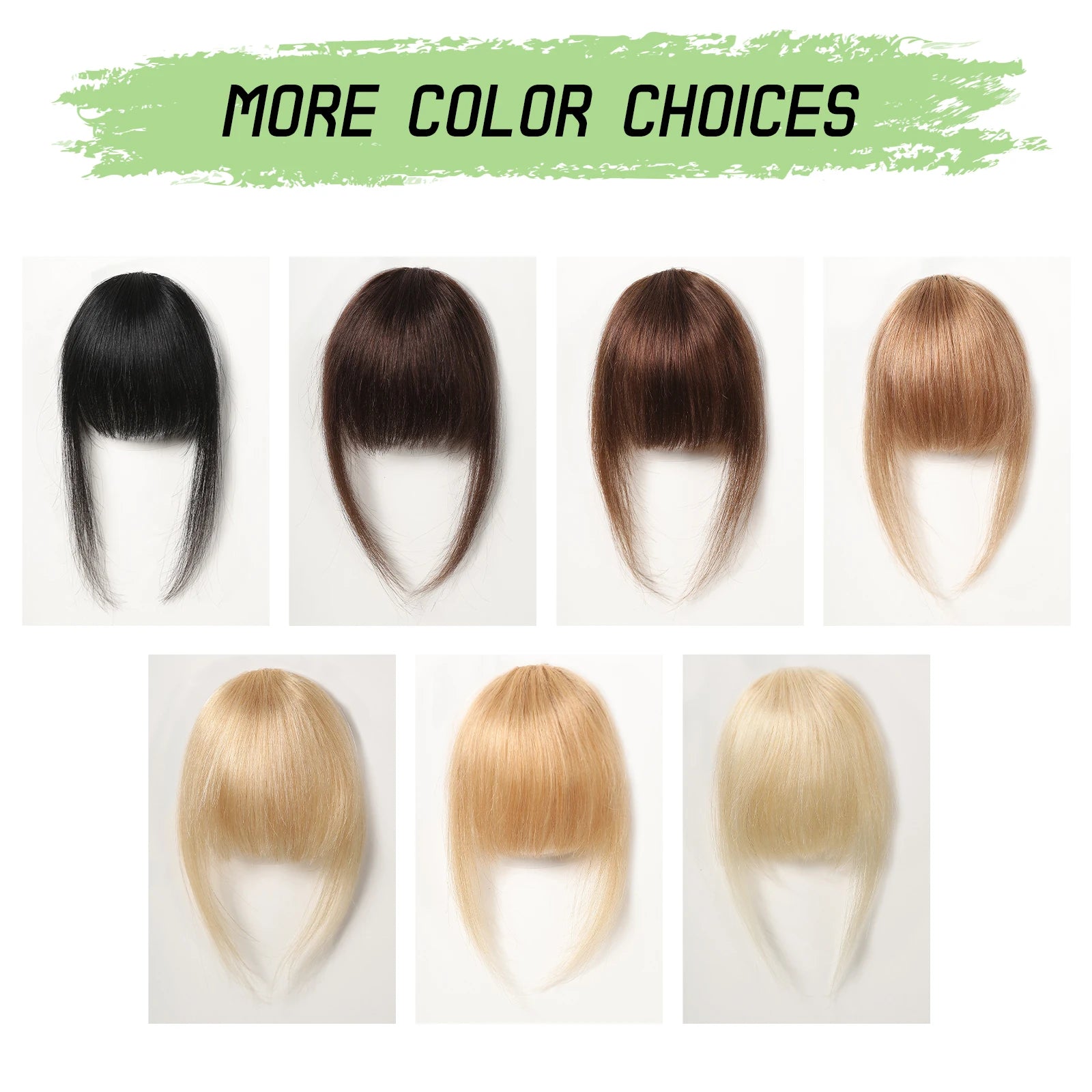 4.5-Inch Platinum Blonde Remy Human Hair Bangs | Clip-In Fringe Hairpiece for Women | 100% Human Hair Bangs Extension - Smooth Wigs